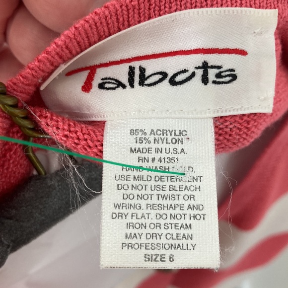 Talbots Vintage New Sweater Short Sleeve Top Size 6 - Picture 9 of 9